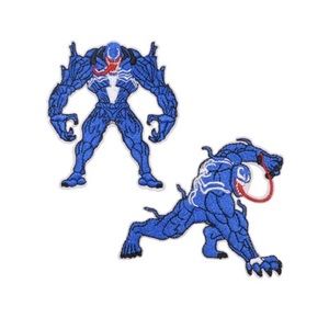 2 Pieces Venom Carnage Patch Marvel Embroidered Iron On 3.62" X 3.11" Anti Hero